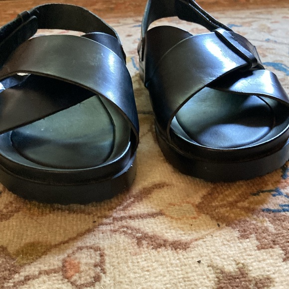 Luca del Forte men’s size 10.5 US (44 EUR) black leather sandals. Made in Italy - Picture 5 of 8